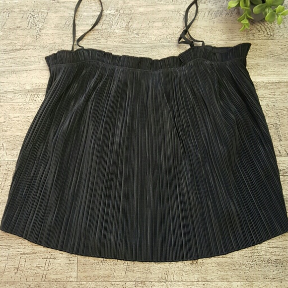 Madewell black 'Nicole' pleated ruffled top XXS - Picture 7 of 8